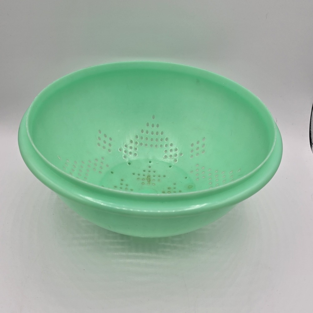 Vintage Tupperware Jadeite Green‎ Colander Strainer #339